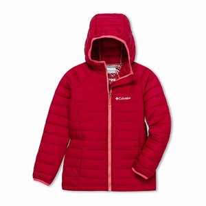 Columbia Powder Lite™ Hooded Jacka Flickor Röda (FHOMB8576)